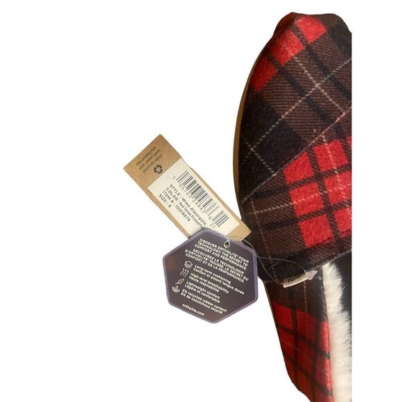 TOMS Womens Alpargata Cozy Slip On Flats Casual - Multi | Red - Size 8 - Picture 2 of 6